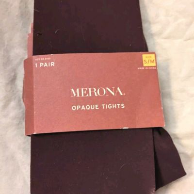 Merona Opaque Tights -S/M Night Burgandy 50 Denier